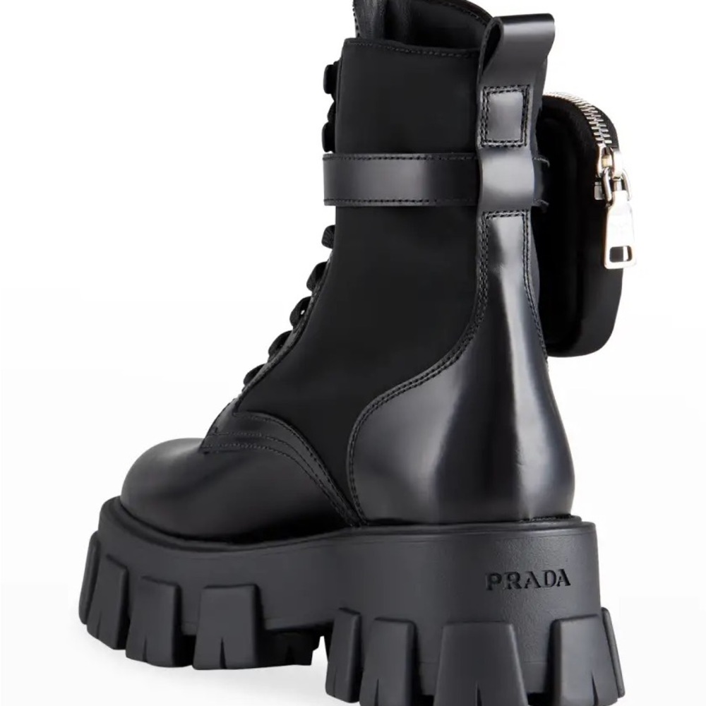 Prada combat boots
